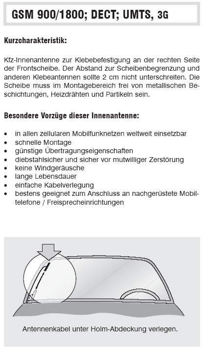Datenblatt ABB Multi-Band-Fahrzeuginnenantenne AMPS/GSM900/1800,PCS,UMTS