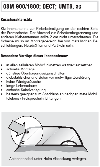 Datenblatt ABB Multi-Band-Fahrzeuginnenantenne AMPS/GSM900/1800,PCS,UMTS